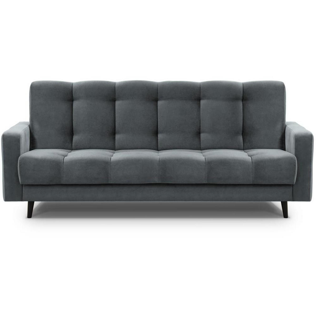 3-SITZER Schlafsofa Nancy Bis grau - Grau, Holz/Textil (220/89/93cm) - Beautysofa