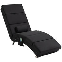 RELAXLIEGE mit 5 Massagemodi, Heizfunktion, Schwarz - Schwarz, Textil (168/84/56cm) - HOMCOM