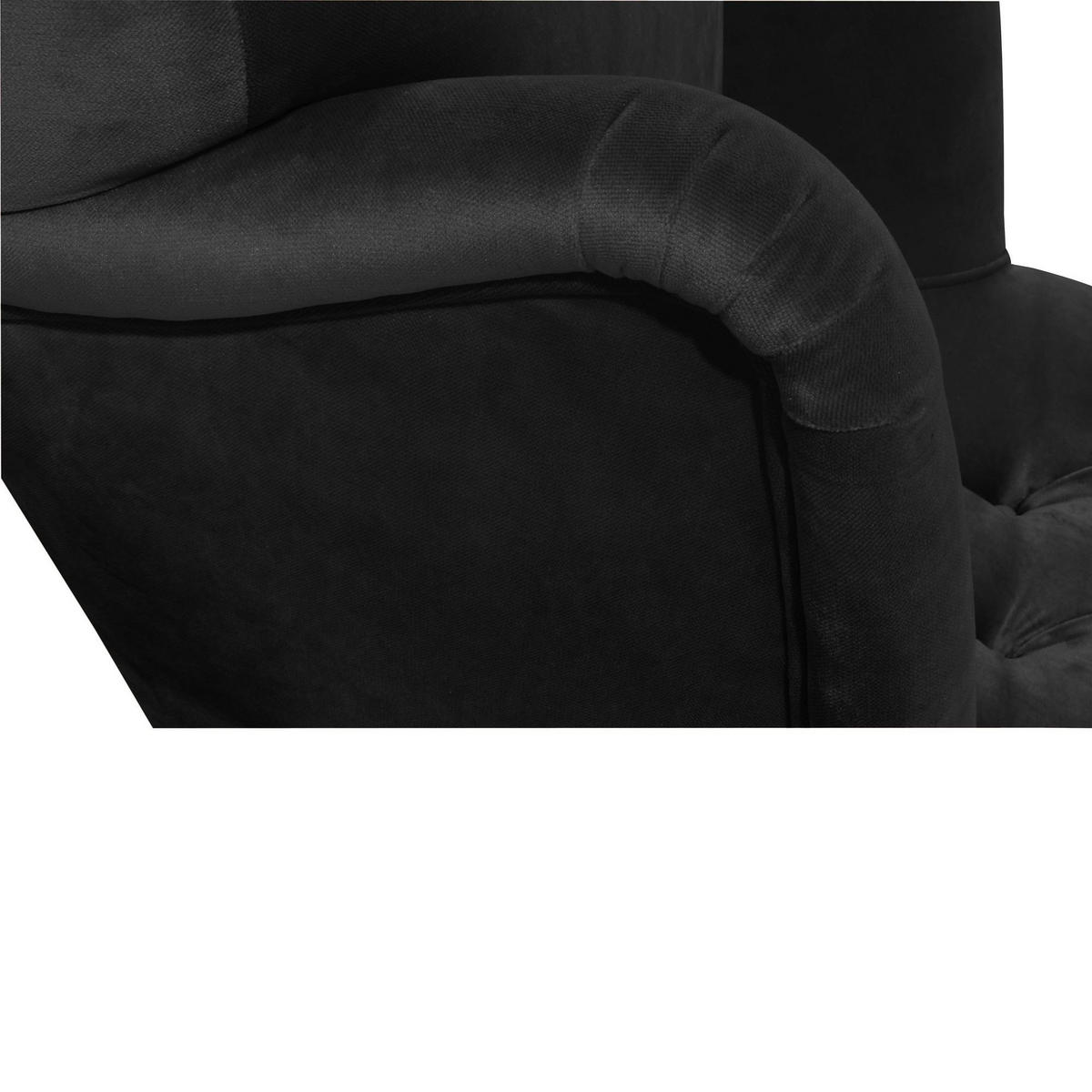 SESSEL Kaiya Bezug Samtvelours Buche natur / schwarz - Schwarz, Kunststoff (71/97/82cm) - 58aufmkessel