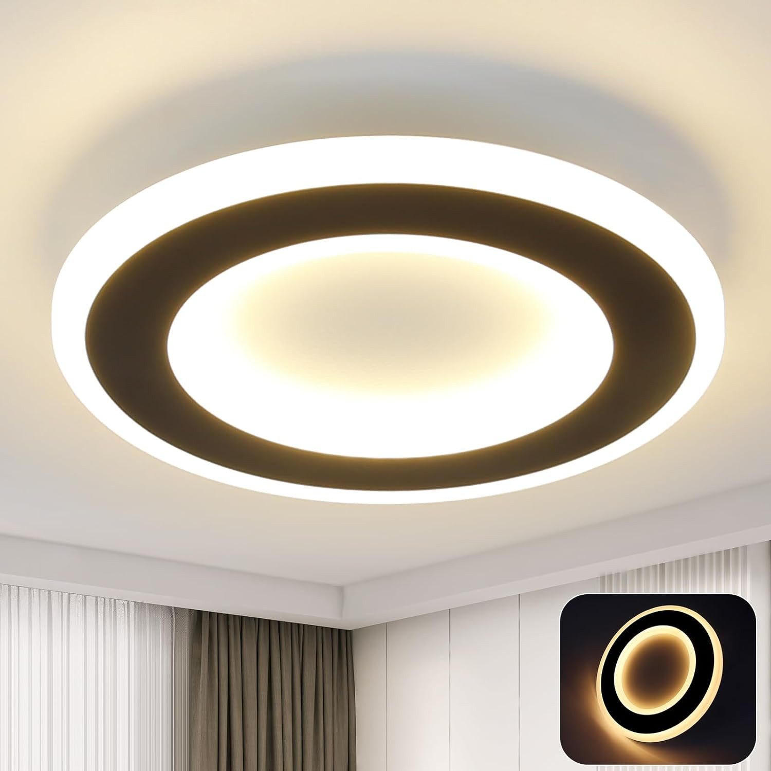LED-DECKENLEUCHTE Alger 24 cm - Schwarz, Metall (24/24/4cm) - Nettlife