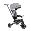 DREIRAD 5 in 1 Trix 2 grau zusammenklappbar, verstellbare Rückenlehne, Gurt - Grau, Metall (54/52/98cm) - Kikka boo