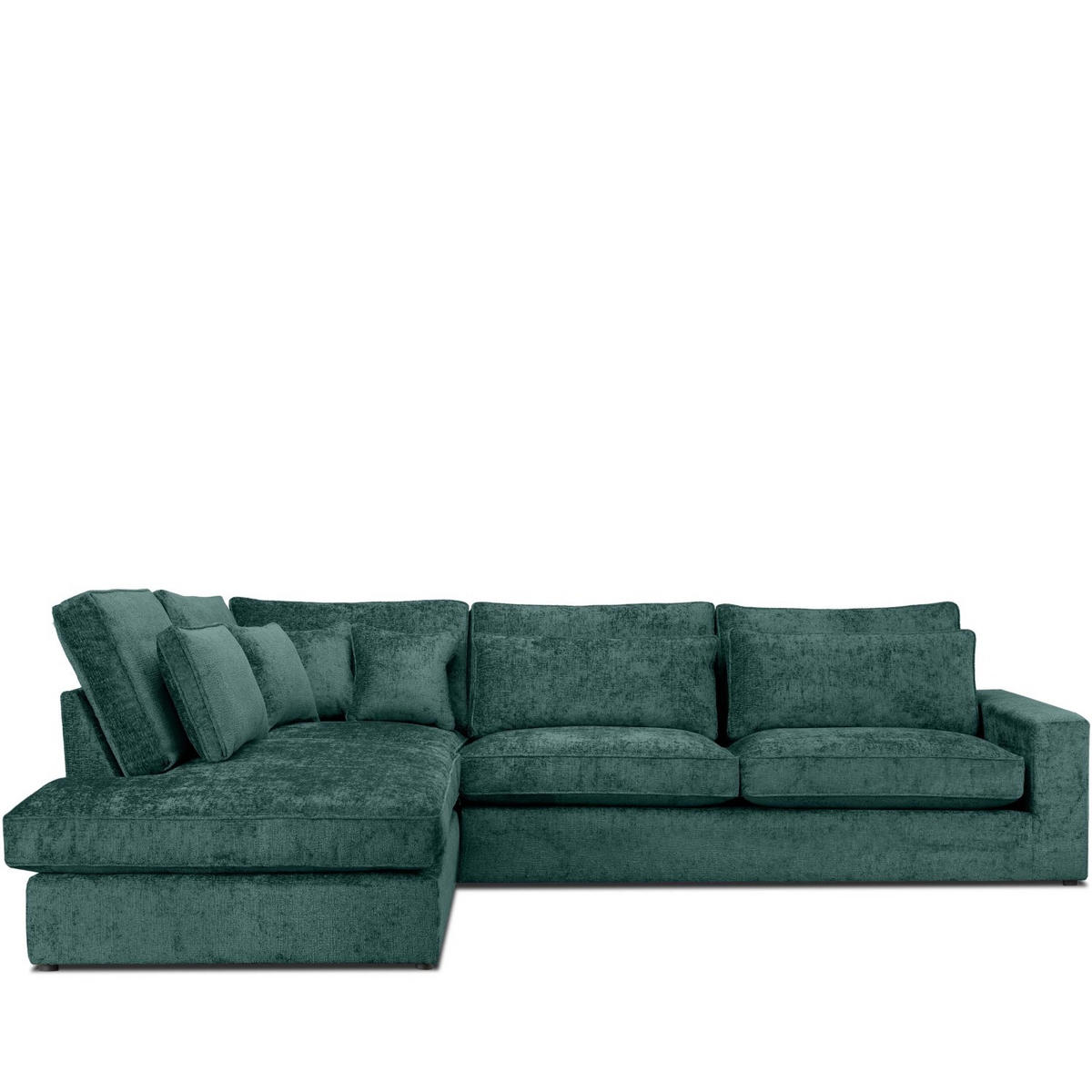 ECKSOFA LINKS IMPERA Modern 4/5 Sitzer, Marineblau - Blau, Textil (314/224cm) - KONSIMO®