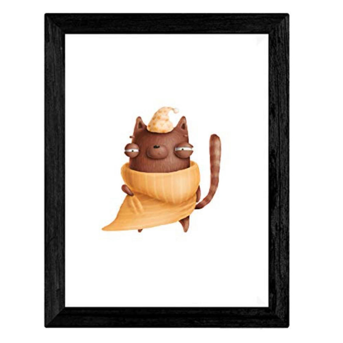 POSTER Set mit 4 Lustige Katzen A3 Rahmenlos - Klar, Papier (29.7/3cm) - Nacnic