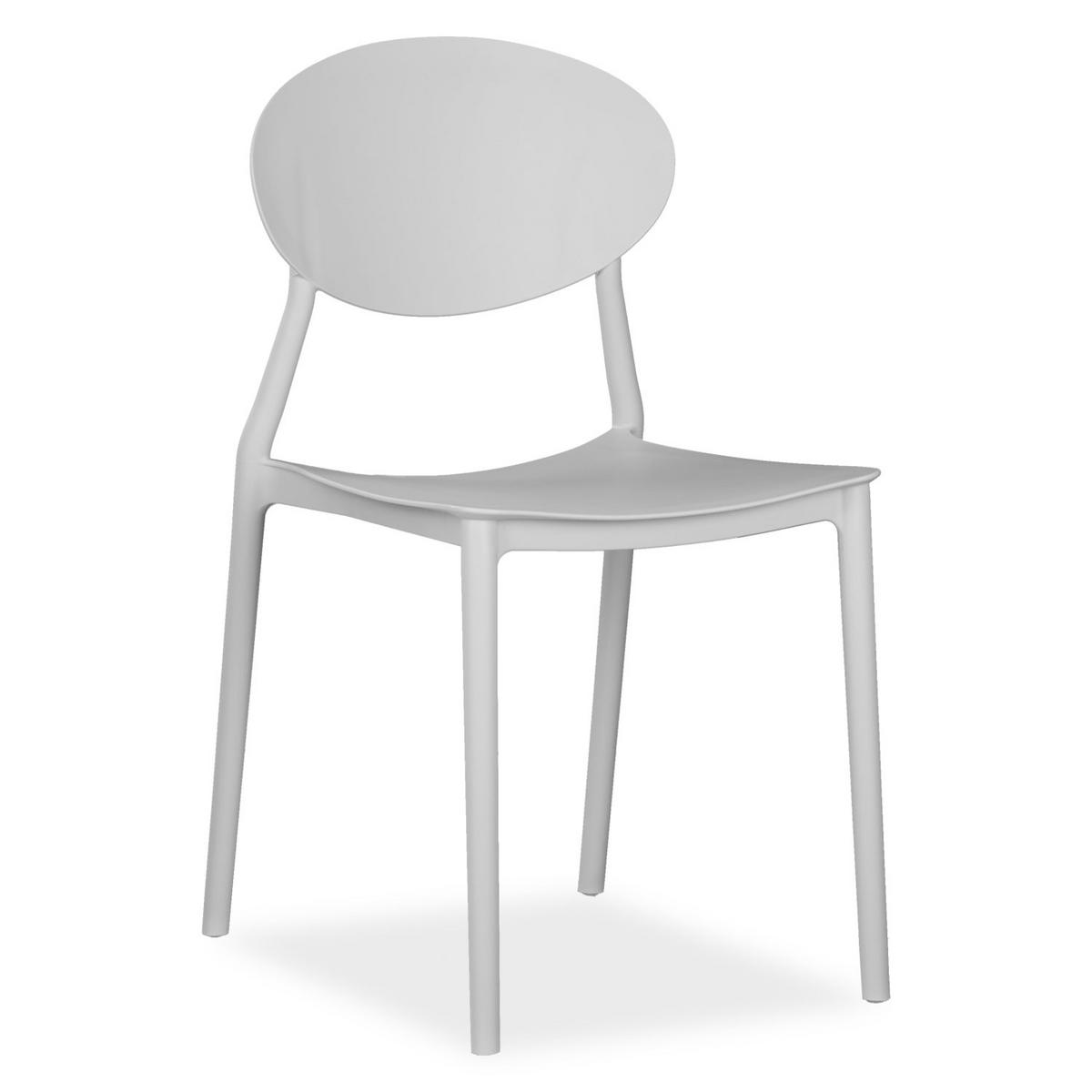 GARTENSTUHL 4er-Set Kunststoff Grau - Grau, Kunststoff (41/80/51cm) - Homestyle4u