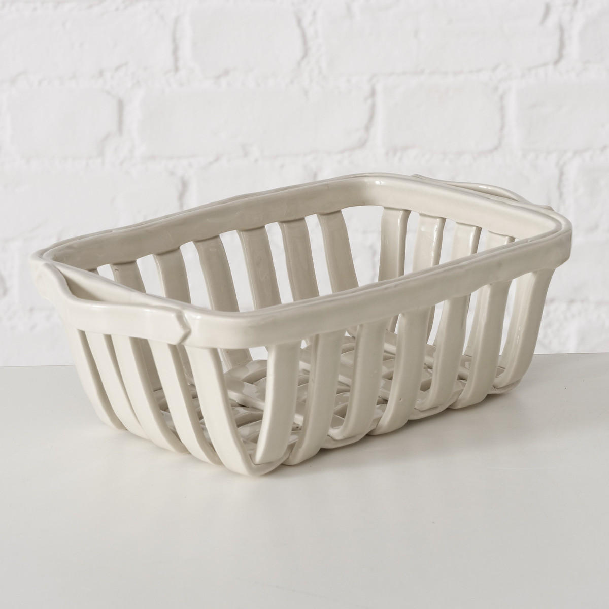 KERAMIKSCHALE Barbery 24/15,5 cm - Grau, Keramik (24/7.5cm) - Boltze Home