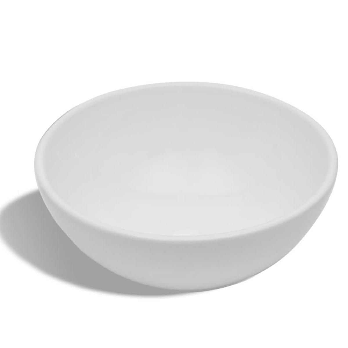 WASCHBECKEN mit Waschtischarmatur Lauterbach 32.5/32.5/14 cm - Weiß, Keramik (32.5/14/32.5cm) - Nettlife