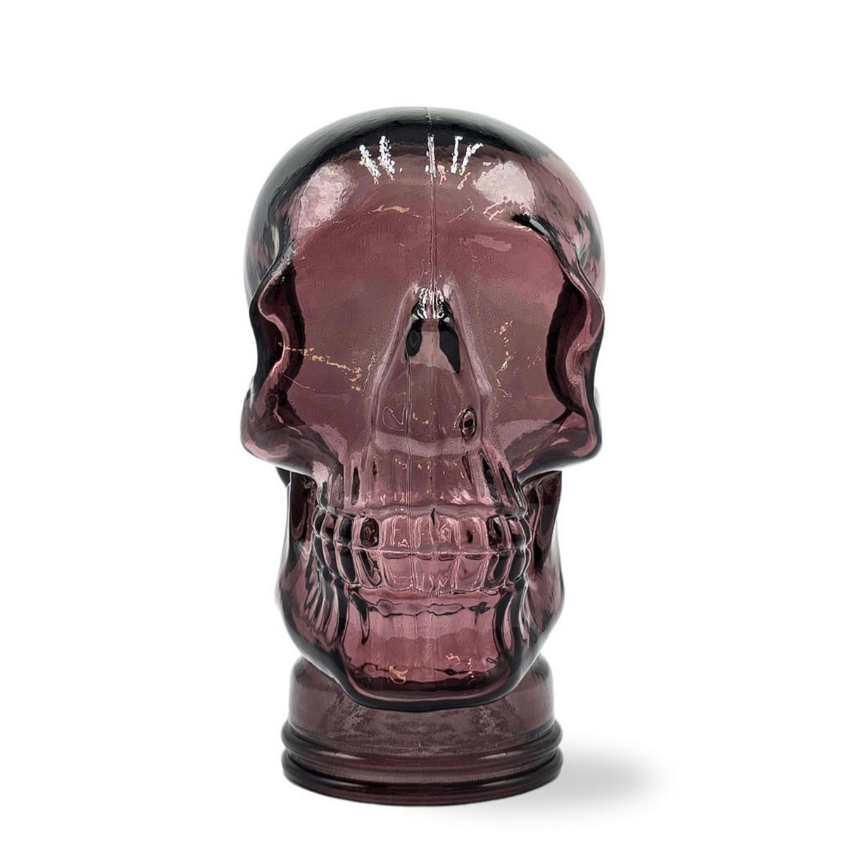 KOPFHÖRERSTÄNDER TOTENKOPF Glas T13 lila - Lila, Glas (19/26/19cm) - DESIGN DELIGHTS