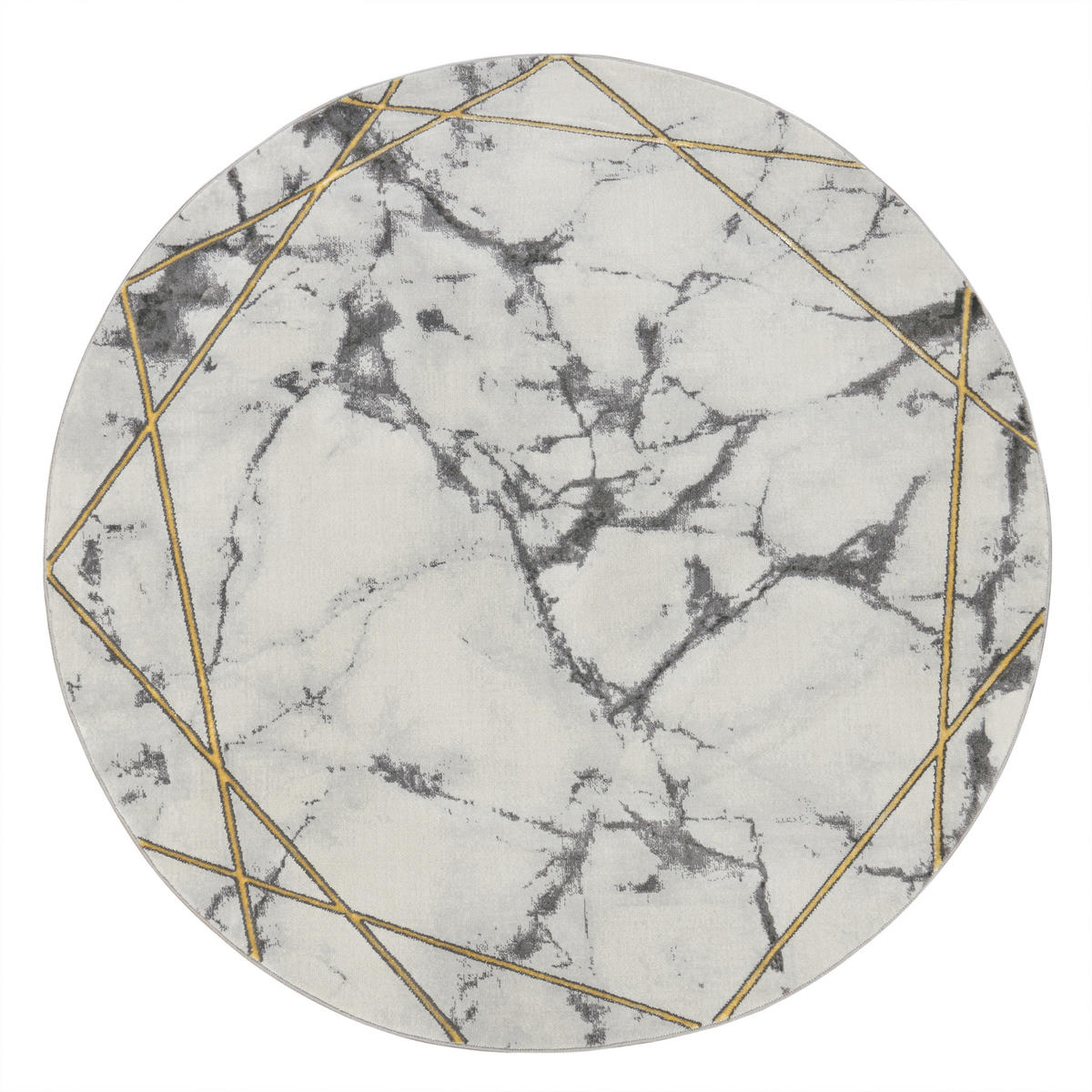 KURZFLORTEPPICH 120/120 cm Kraft 523 - Goldfarben, Textil (120/120cm) - Paco Home