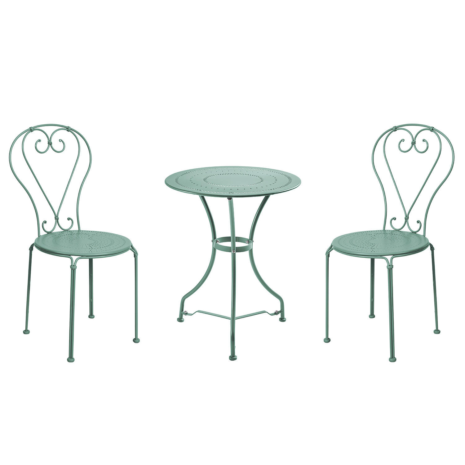 GARTENMÖBEL-SET (3-teilig) Century - Salbeigrün, Metall - Butlers