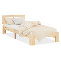 HOLZBETT Natur 90/200 cm Jugendbett mit Lattenrost - Naturfarben, Holz (90/200cm) - Homestyle4u