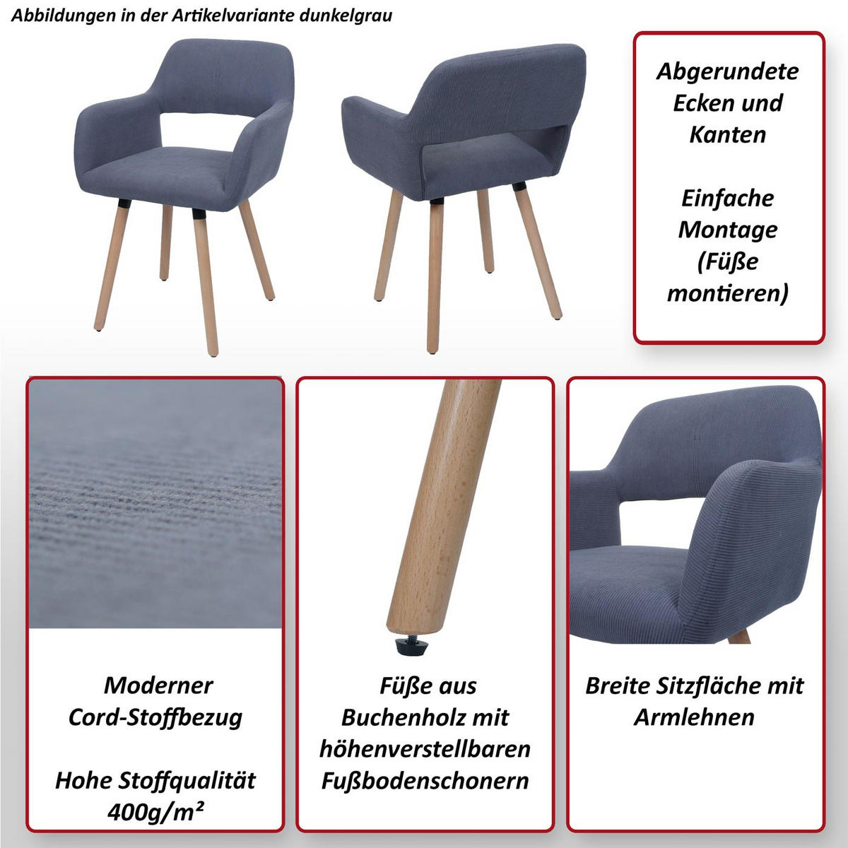 ESSZIMMERSTUHL Blau - Blau, Textil (56/80/53cm) - MCW