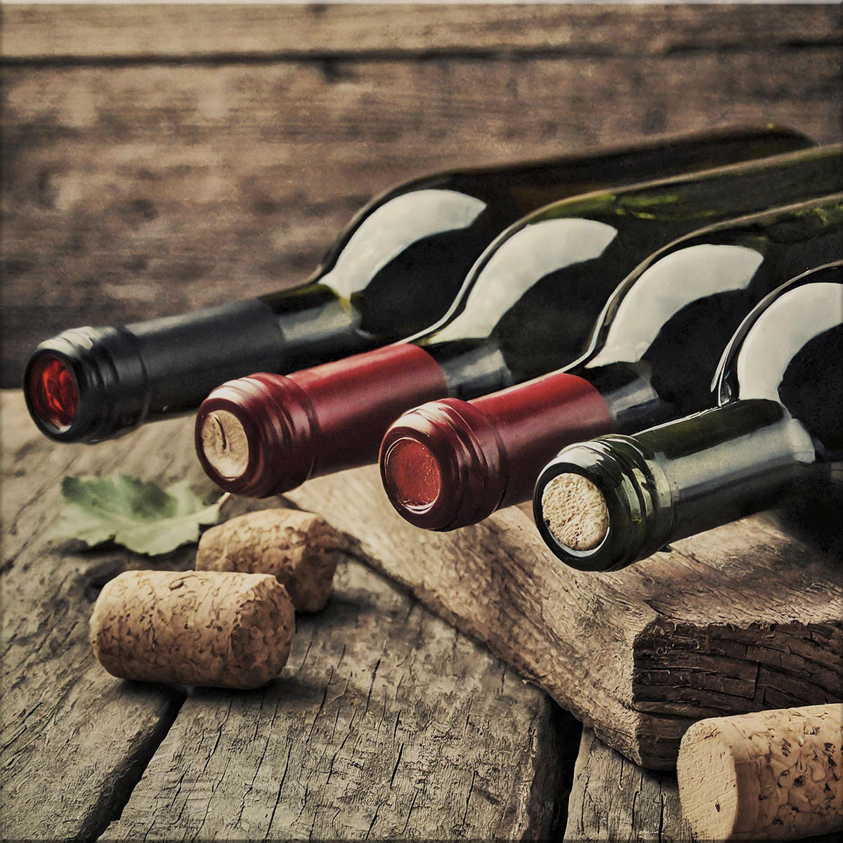 GLASBILD 30x30 cm Küche Wein - Braun, Glas (30/30cm) - artissimo