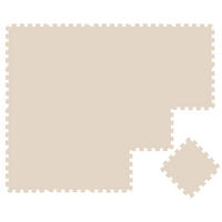 SPIELMATTE ab Null - 180/90/1 cm Puzzlematte Beige - Beige, Kunststoff (30/30cm) - Littletom