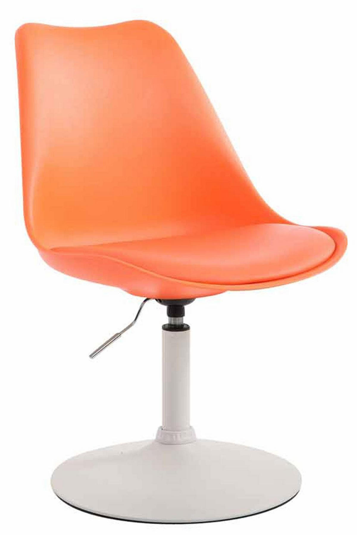 DREHSTUHL Kunststoff orange - Weiß/Orange, Kunststoff/Metall (48/76/57cm) - CLP