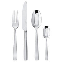 BESTECKSET Flat - Edelstahl - 24-teilig / 6 Personen - Silberfarben, Metall - Sambonet