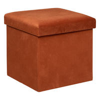 HOCKER mit Stauraum Lilou 38/38/38 cm - Orange, Holzwerkstoff (38/38/38cm) - Atmosphera Createur d´interieur