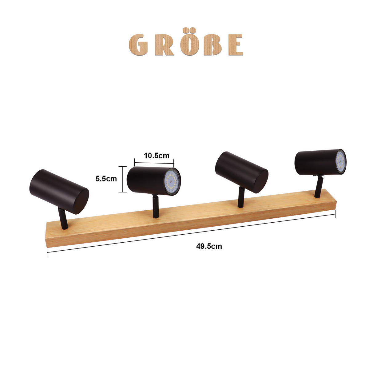 WANDLEUCHTE Martz - Schwarz, Metall (49.5/14.3/10.5cm) - Nettlife