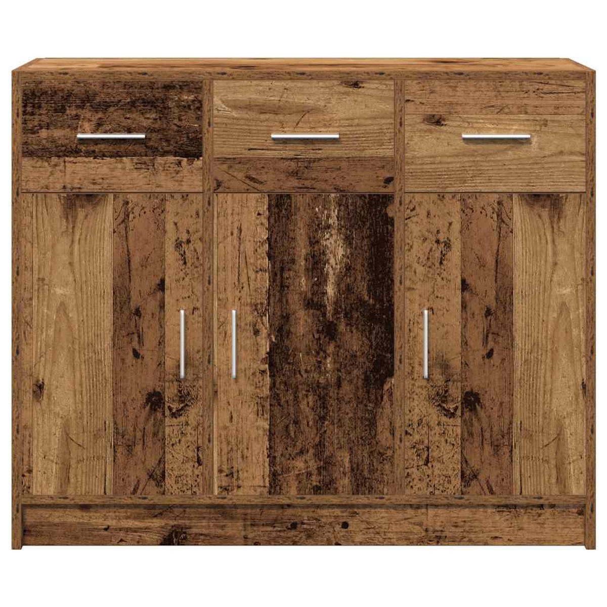 SIDEBOARD Altholz-Optik 91/28/75 Cm Holzwerkstoff - Hellbraun, Holzwerkstoff (28/75/91cm) - vidaXL