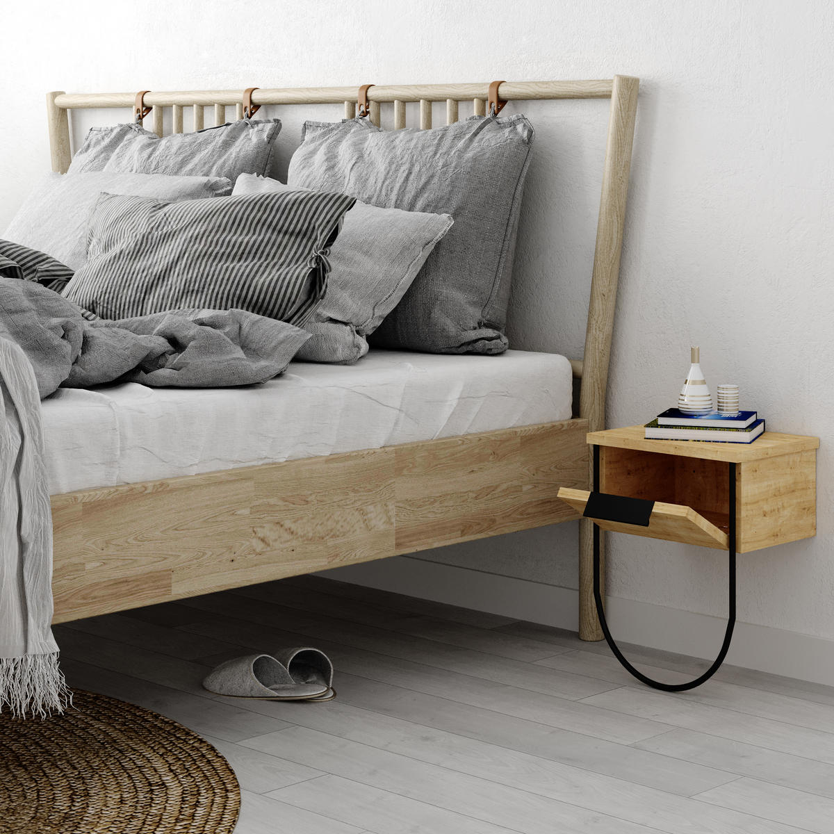 NACHTTISCH Norfolk Eiche 33/44/25 cm - Eichefarben, Holzwerkstoff (33/44/25cm) - Decortie