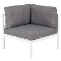 ECKELEMENT - Weiß/Grau, Metall (74/65/74cm) - home24