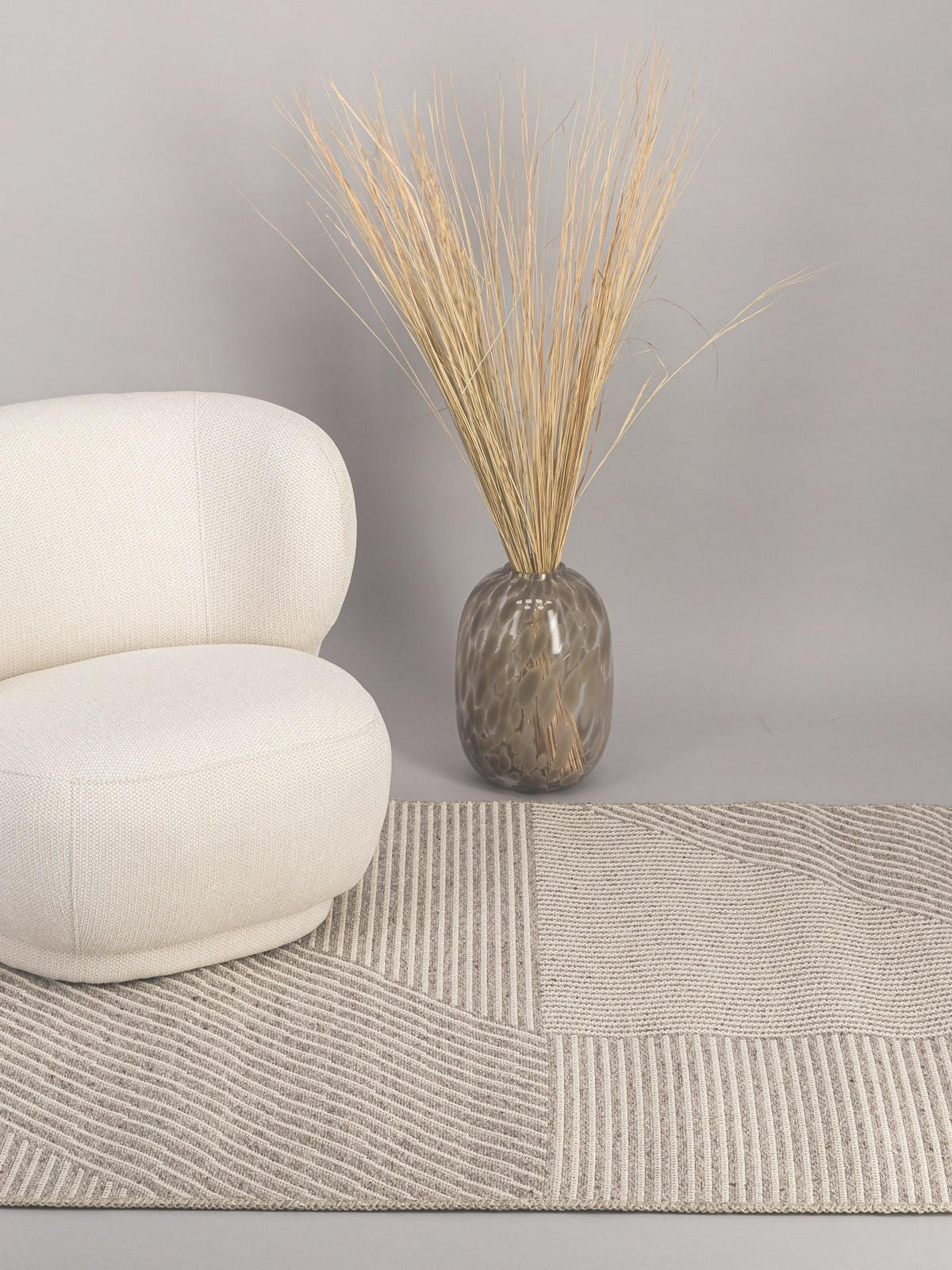 TEPPICH im Japandi-Stil grau - Grau, Textil (120/170cm) - AFK Living