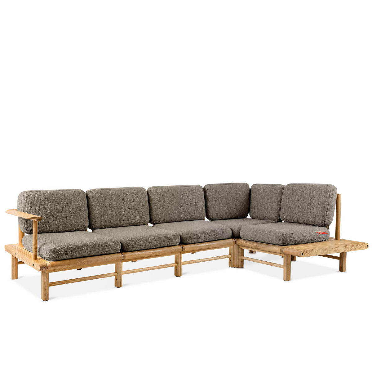 LOUNGESOFA ATREDA rechts - Grau, Holz/Textil (300/80/175cm) - KONSIMO®