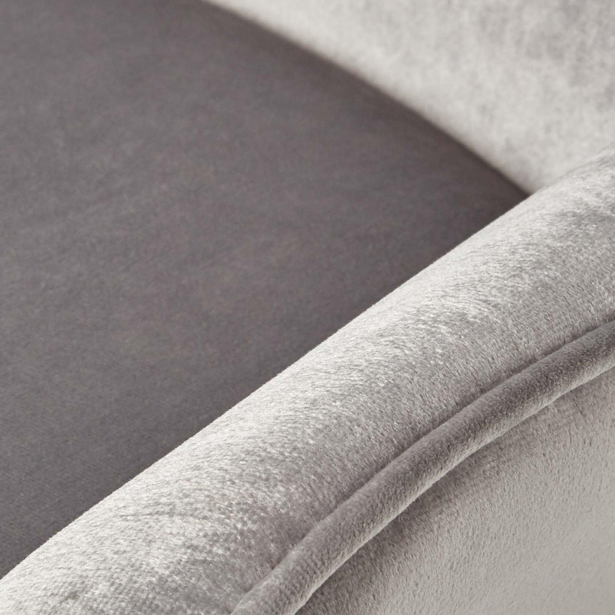 BARSTUHL Eton, Samt mit Rückenlehne - Grau, Textil (50/103/51cm) - Homescapes