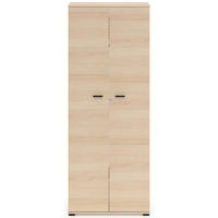 ŠATNÍ skříň Odelis, dub, 79 cm - černá/béžová, kompozitní dřevo/plast (50.7/2/203cm) - Selsey