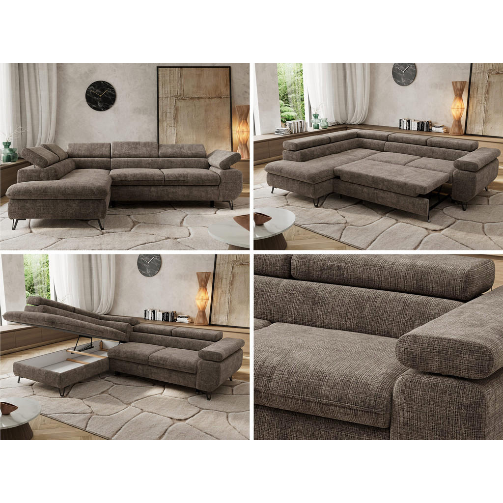 Thumbnail - MKS Ecksofa, Braun, Textil, 3-Sitzer, L-Form, 273x208 cm, Oeko-Tex®, Wohnzimmer, Sofas & Couches, Wohnlandschaften, Ecks...