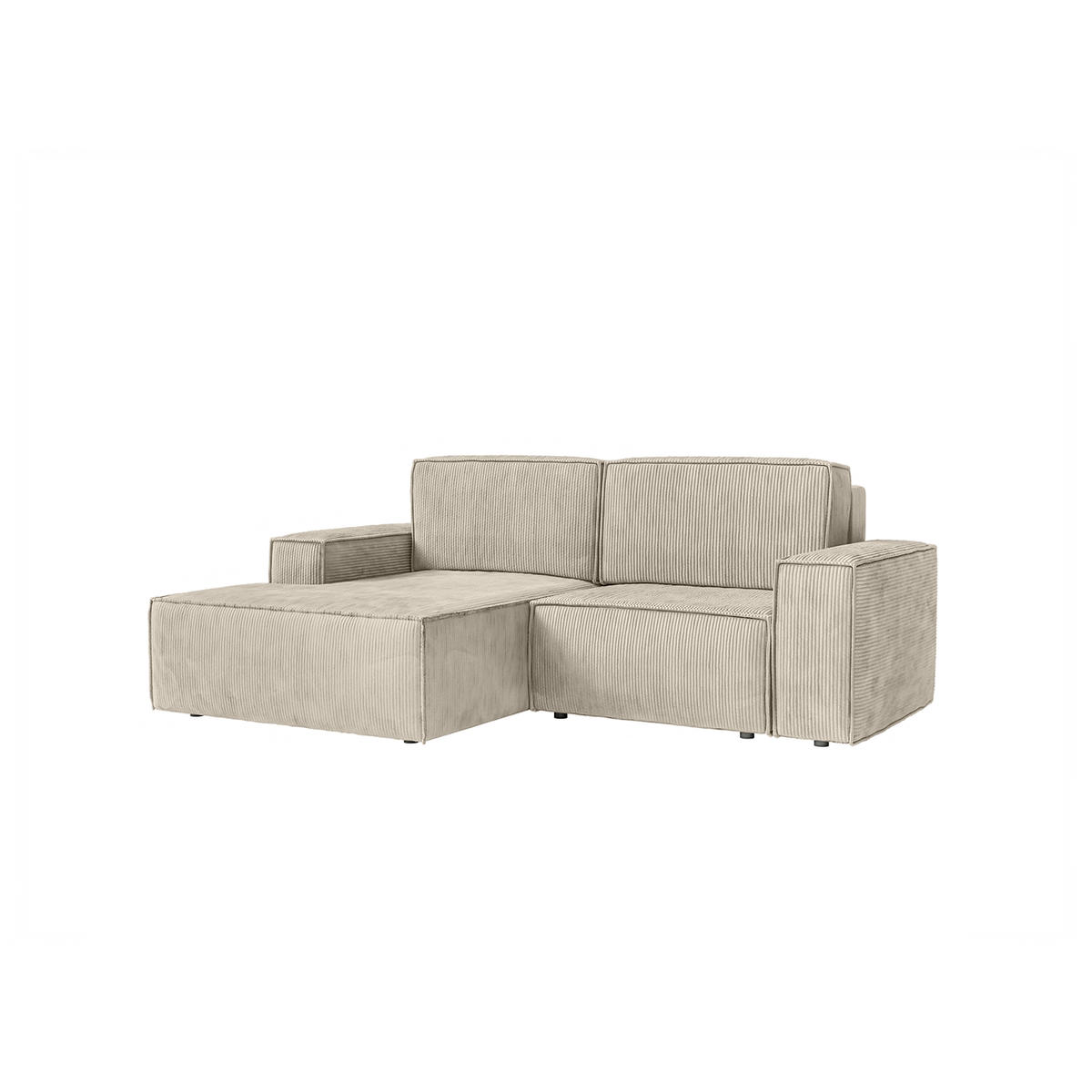 ECKSOFA KOKKO MINI mit Schlaffunktion, Beige - Beige, Textil (240/167cm) - Fedve