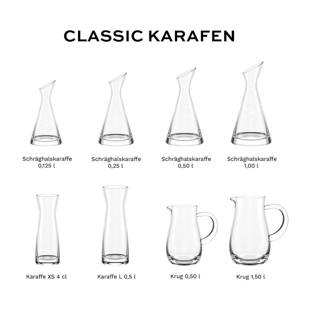 KARAFFE Universal M 250 ml 6er Set - Transparent, Glas (0.25L) - Stölzle