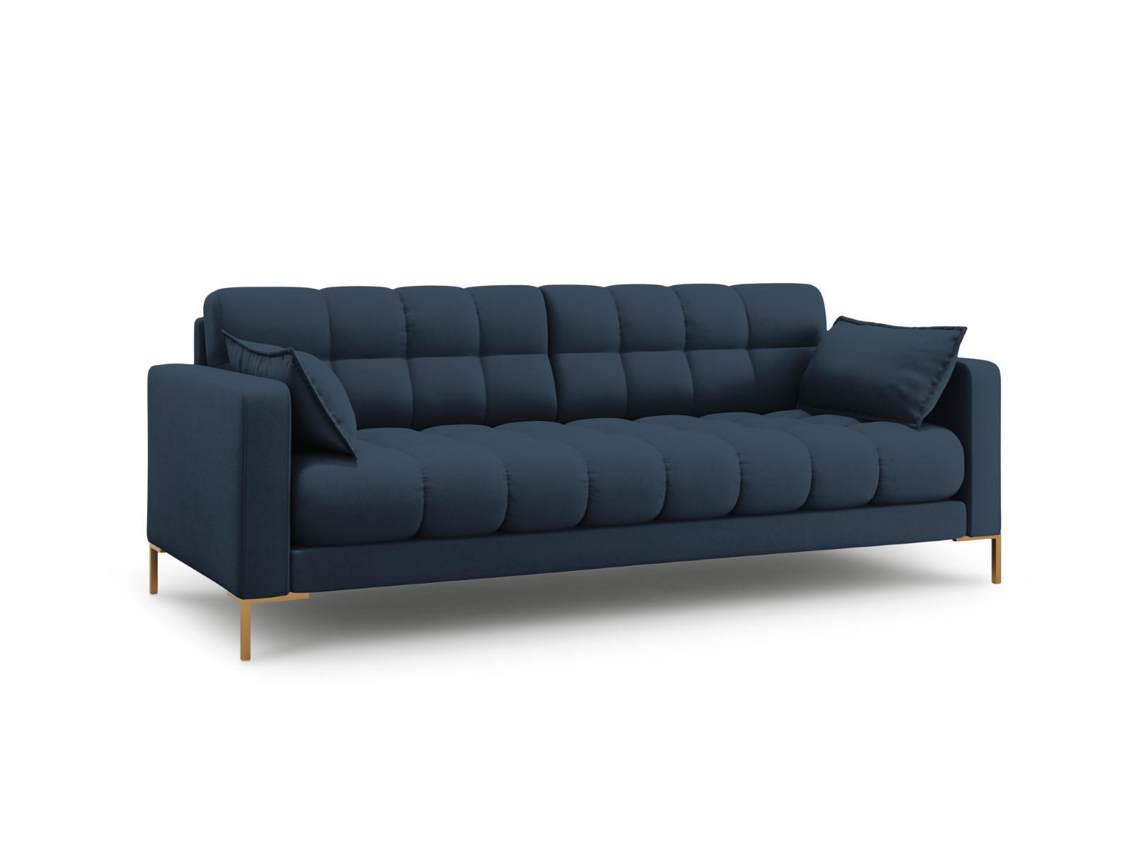 SOFA Mamaia aus strukturiertem Stoff blau 3 Sitzplätze - Blau, Textil (92/75/177cm) - Micadoni