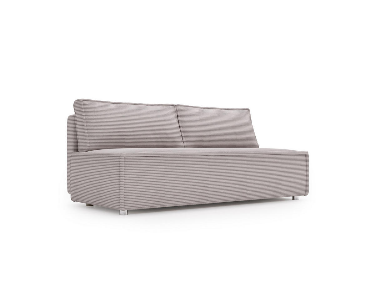 SCHLAFSOFA Mit Bettkasten DUO Poso Stoff Hellgrau - Hellgrau, Holz (198/89/90cm) - Kaiser Möbel