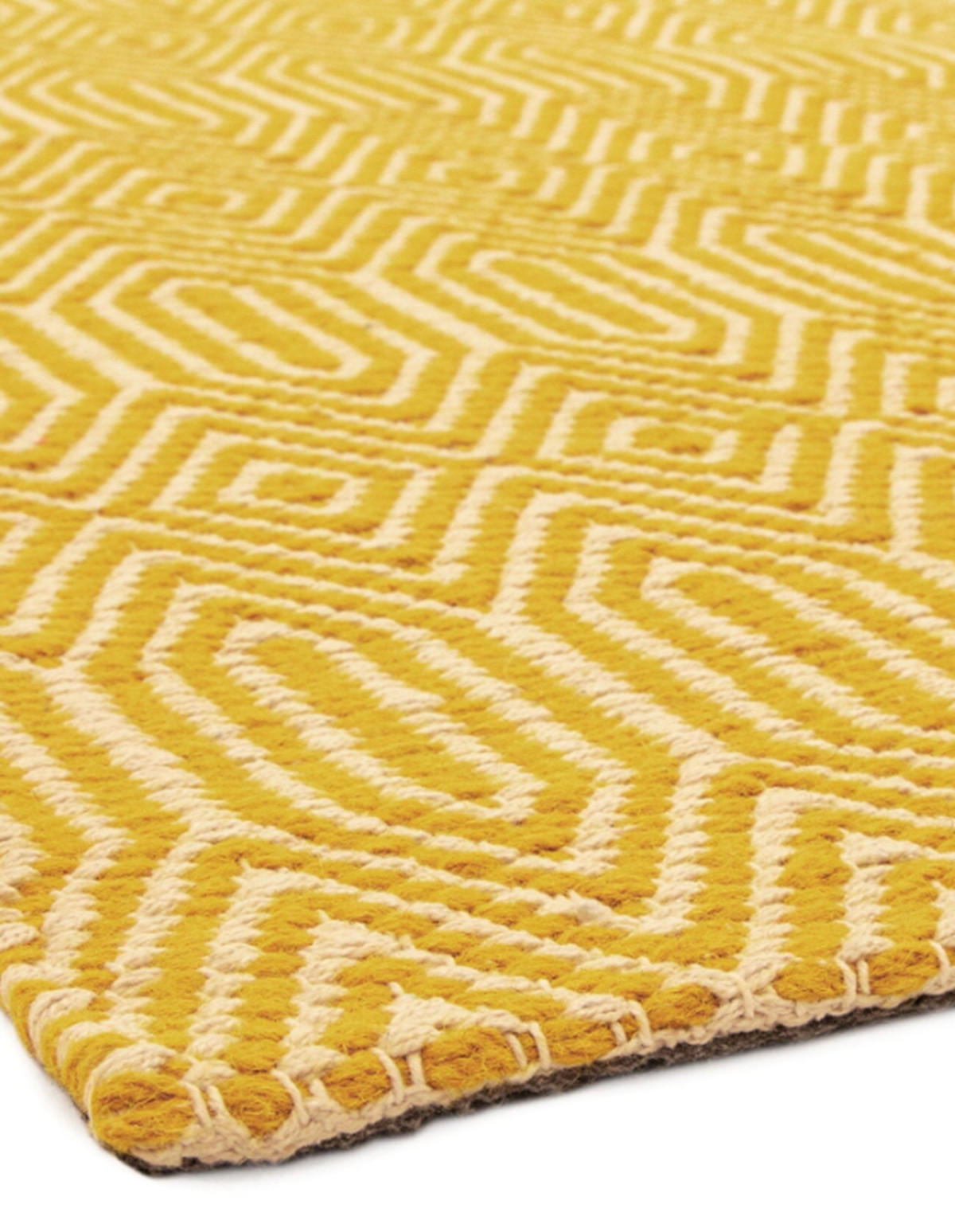 TEPPICH handgewebt Berber Wolle & Baumwolle SILWAN Gelb 100 x 150 cm - Gelb, Naturmaterialien (100/150cm) - Novatrend