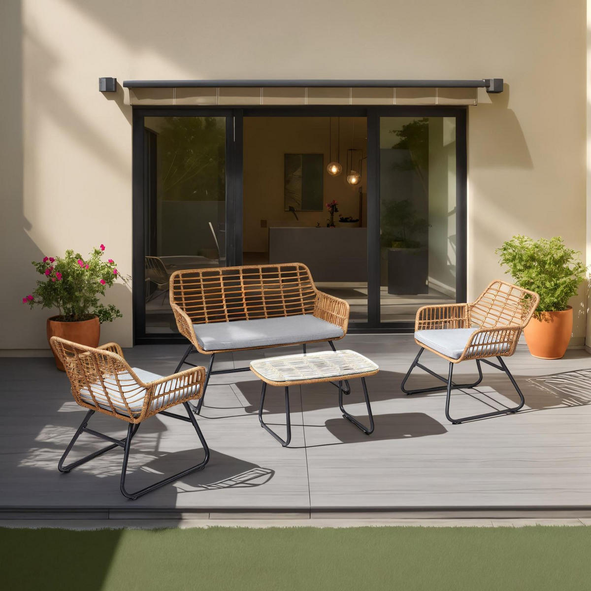 GARTENMÖBEL RIVIERA - Braun, Metall - IDIMEX