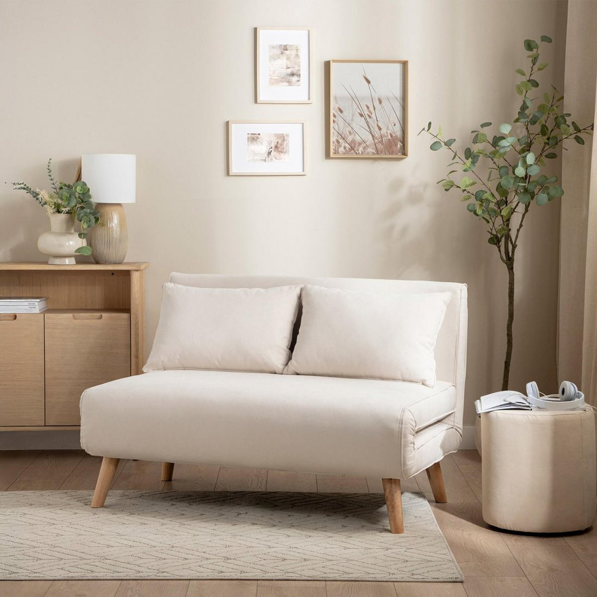 SCHLAFSOFA Noa Beige 117 cm x 79 cm - Beige, Textil (117/79/75cm) - Klast Home