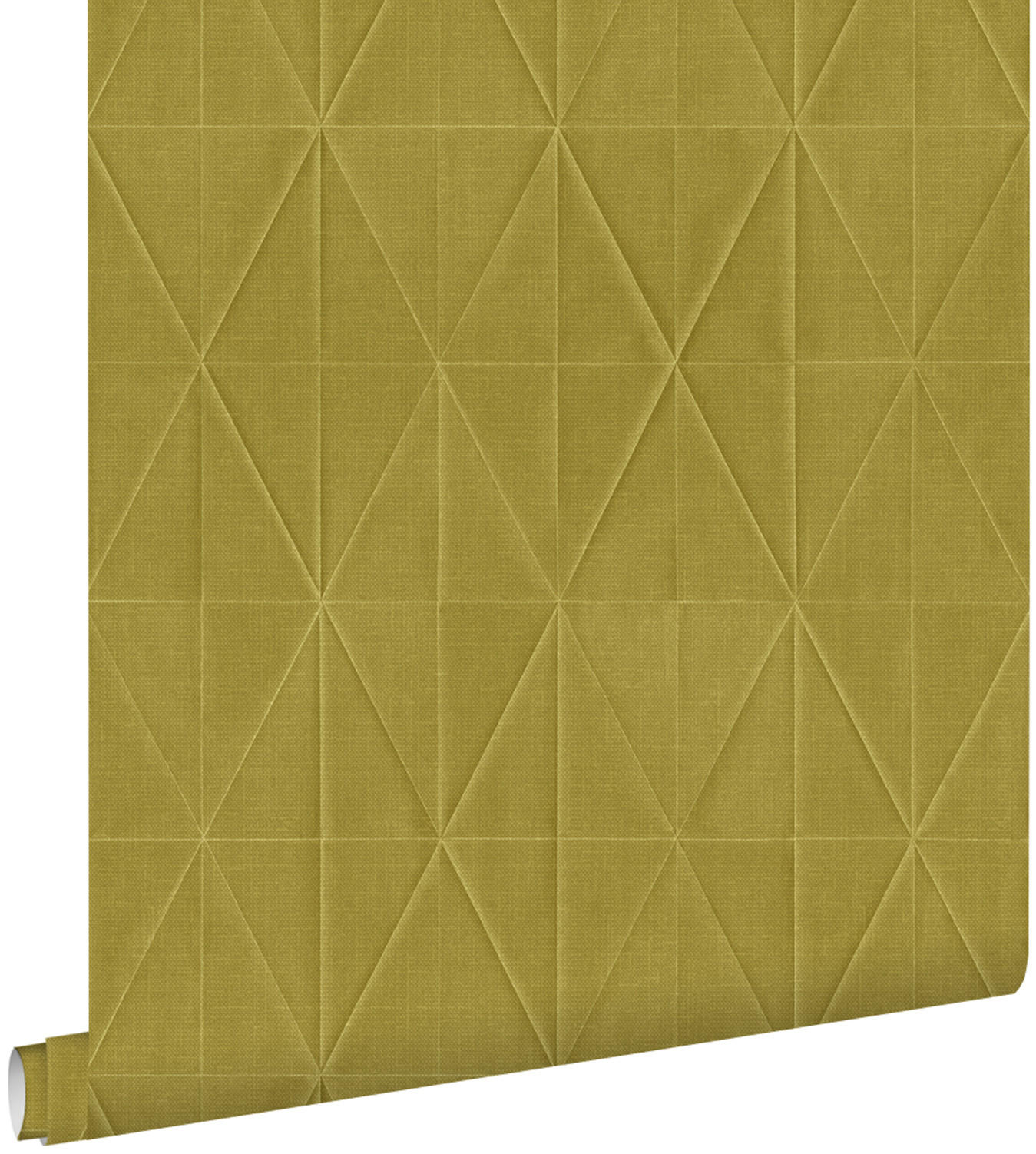 TAPETE Origami-Muster 53 cm x 10.05 m - Gelb, Papier (53/1000cm) - ESTAhome