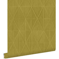 TAPETE Origami-Muster 53 cm x 10.05 m - Gelb, Papier (53/1000cm) - ESTAhome
