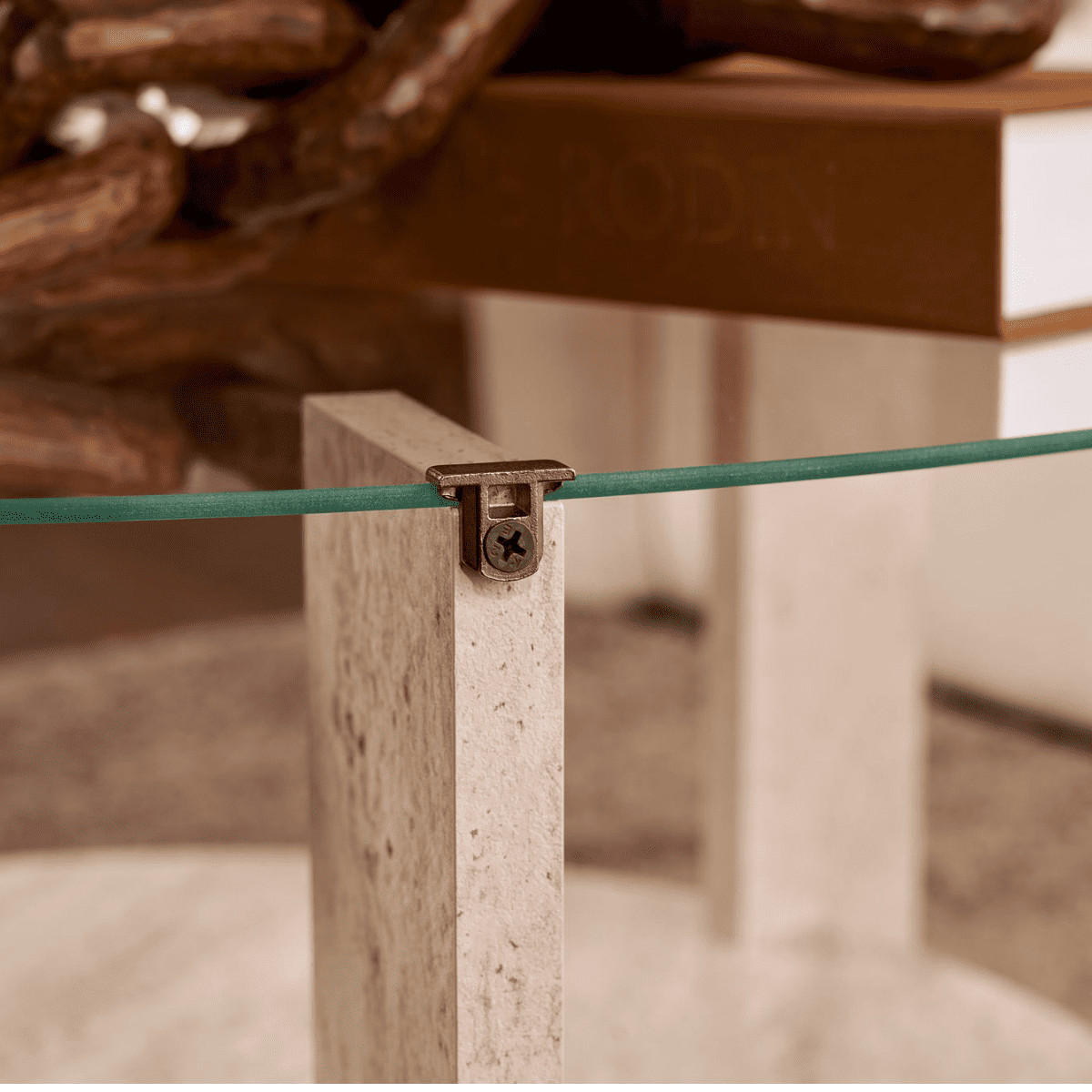 COUCHTISCH mit 2 Platten, davon eine aus gehärtetem Glas 75/75/40 cm - Beige, Holzwerkstoff (75/75/40cm) - Calicosy