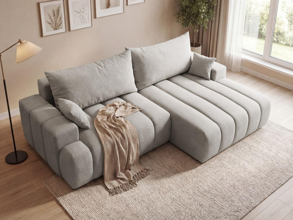 ECKSOFA Caleo Grau Rechts - Grau, Holz/Textil (270/170cm) - Graingold