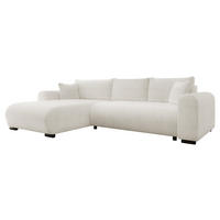 ECKSOFA Merkos - Creme/Schwarz, Holz/Textil (285/188cm) - MIRJAN24