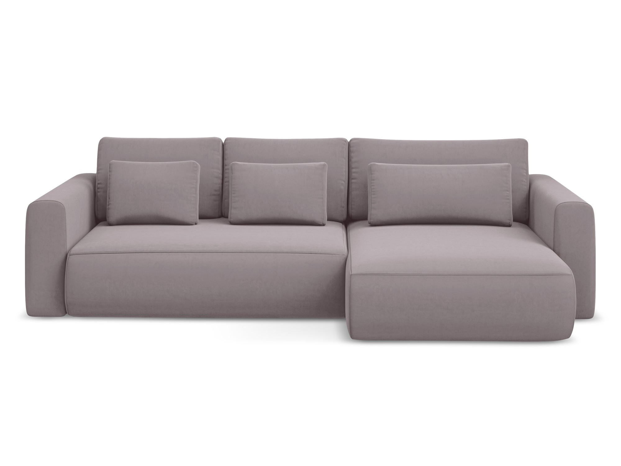 ECKSOFA mit Schlaffunktion Samt Stoff Violett - Lila/Flieder, Kunststoff/Textil (278/149cm) - Makamii