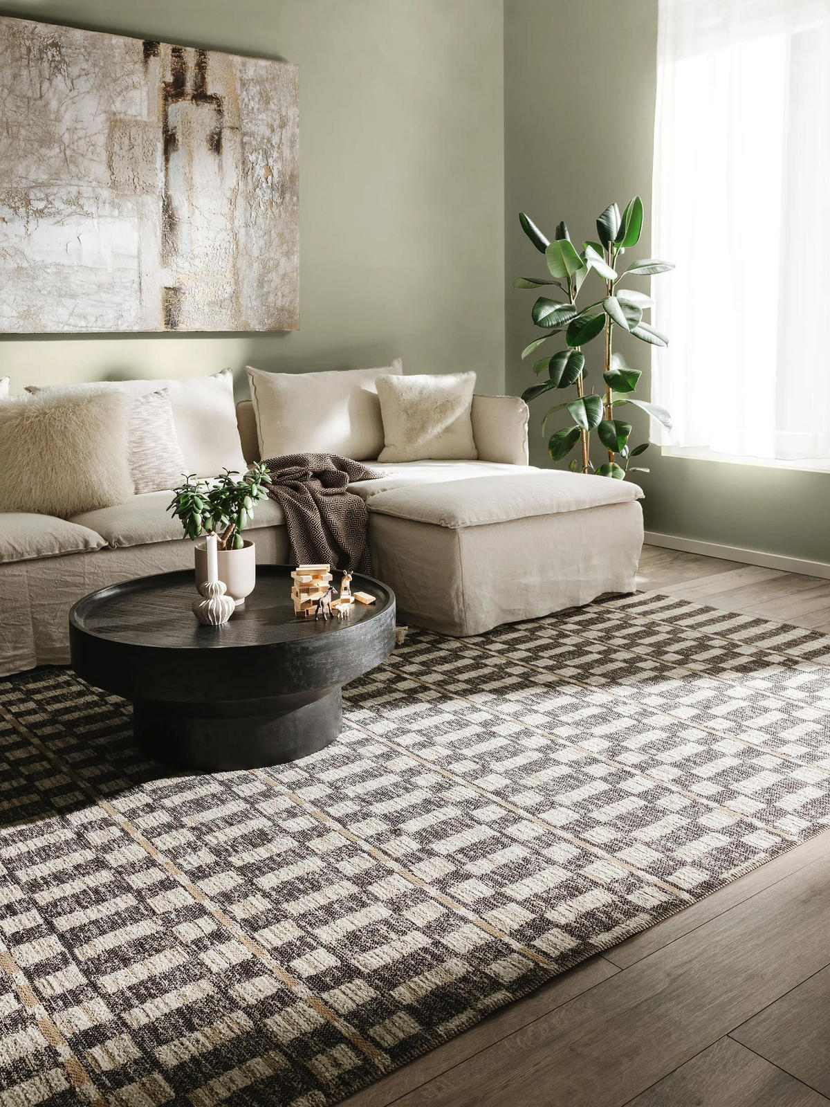 FLACHGEWEBETEPPICH Elena Beige/Braun 120x170 cm - Beige, Textil (120/170cm) - benuta Nest