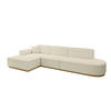 ECKSOFA Ottomane Links IREA-L2-v2 - 327x165x80 cm Beige - Creme, Holzwerkstoff/Textil (327/165cm) - ALTDECOR