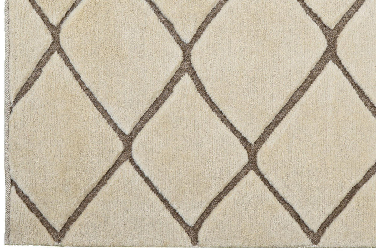TEPPICH Gabbeh Beige 190/148 cm Schurwolle - Beige, Textil (148/190cm) - Looma
