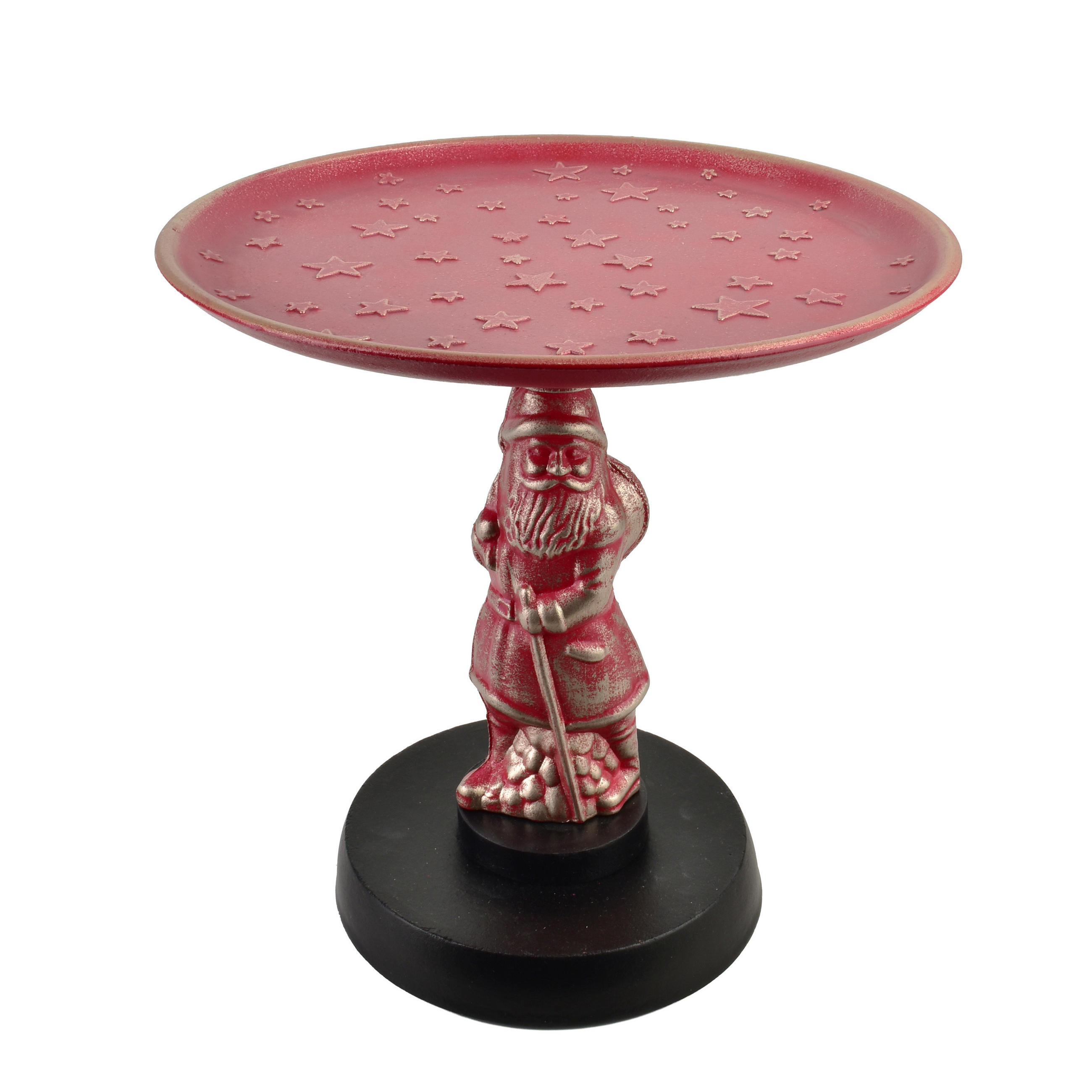 TORTENPLATTE Santa Lila Rot 30,5x30,5x8 cm Holz - Rot, Holz (30.5/8/30.5cm) - Mondex