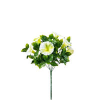 KUNSTBAUM Künstliche Petunie - Paula 27 cm - Weiß, Kunststoff (27cm) - Emerald