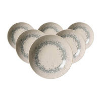 SUPPENTELLER Cecina Graphit ø 21 cm 6er Set - Beige/Grau, Keramik (21cm) - Ritzenhoff Breker