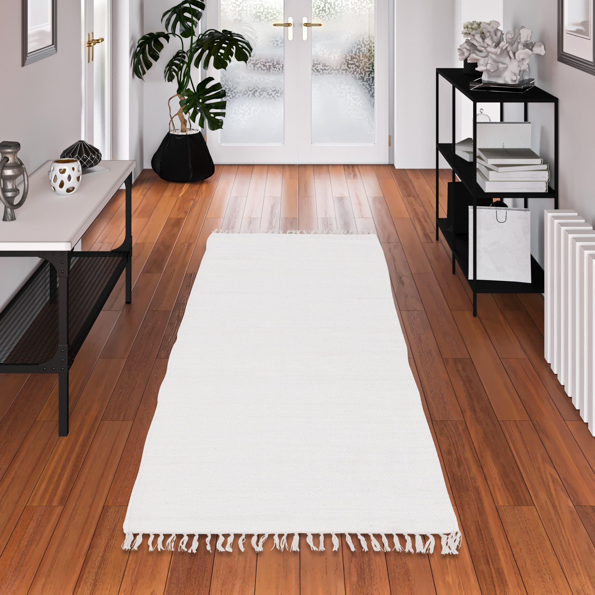 BAUMWOLLE NATUR TEPPICH LÄUFER JOLLY COTTON - Weiß, Textil (90/160cm) - Pergamon