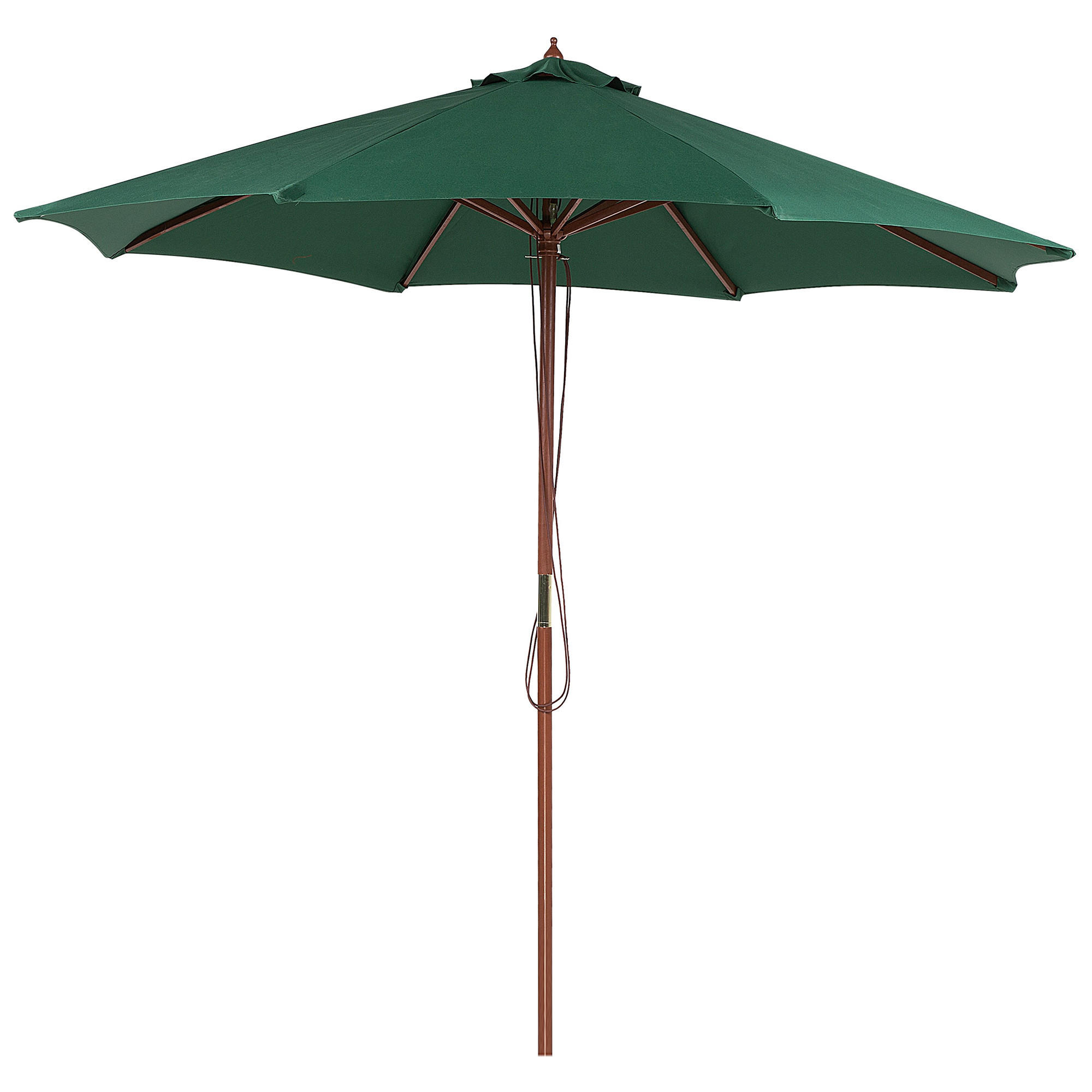 SONNENSCHIRM 270 cm grün Toscana - Dunkelbraun/Grün, Textil (270/270cm) - Beliani